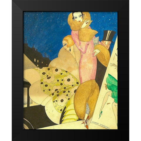 The Premiere Black Modern Wood Framed Art Print by Wegener, Gerda