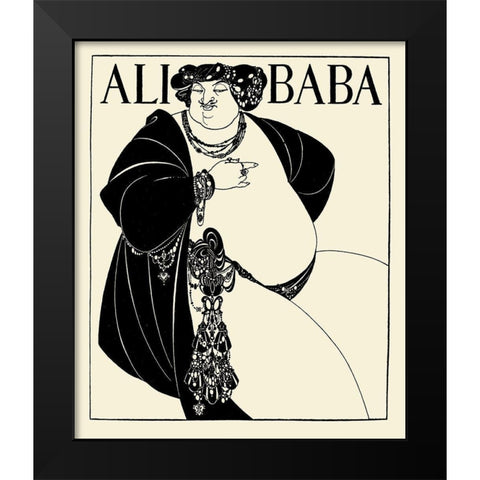 Forty Thieves cover Black Modern Wood Framed Art Print by Beardsley, Aubrey