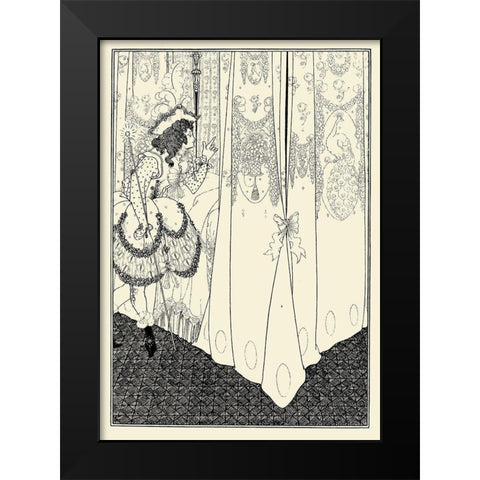 Rape of the Lock 1896 - The Dream Black Modern Wood Framed Art Print by Beardsley, Aubrey