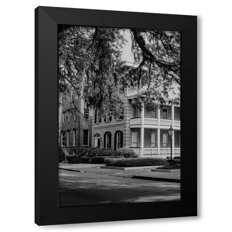 Historic Savannah Black Modern Wood Framed Art Print by Georgia Picture Archive