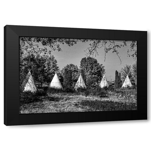 Wigwam Village-Horse Cave-Kentucky Black Modern Wood Framed Art Print with Double Matting by Margolies, John