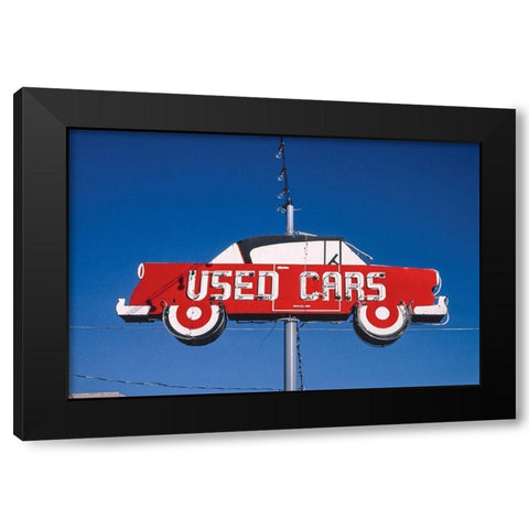 Vince Kolb Auto Sales Sign-Jefferson City-Missouri Black Modern Wood Framed Art Print with Double Matting by Margolies, John