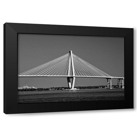 The Cooper River in Charleston-South Carolina Black Modern Wood Framed Art Print by South Carolina Picture Archive