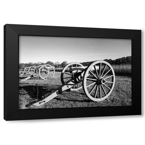 Cannons at Shiloh National Military Park Tennessee Black Modern Wood Framed Art Print by Tennessee Picture Archive