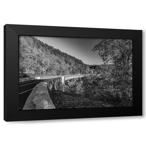 Foothills Parkway Tennessee during Autumn I Black Modern Wood Framed Art Print with Double Matting by Tennessee Picture Archive