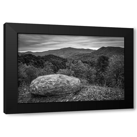 Foothills Parkway Tennessee during Autumn II Black Modern Wood Framed Art Print by Tennessee Picture Archive