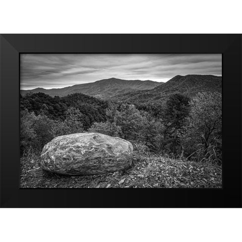 Foothills Parkway Tennessee during Autumn II Black Modern Wood Framed Art Print by Tennessee Picture Archive