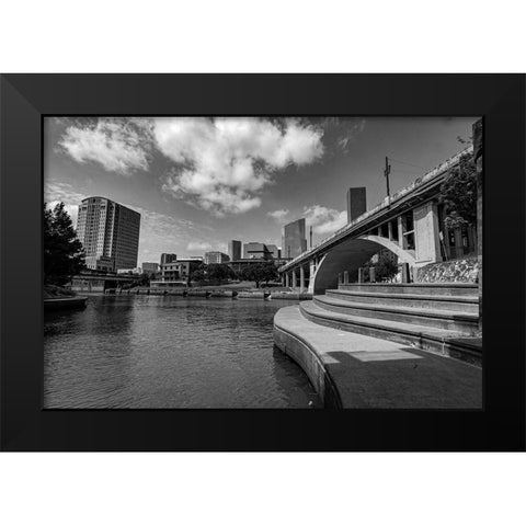 Buffalo Bayou Trail-Championship Park-Downtown Houston-Texas Black Modern Wood Framed Art Print by Texas Picture Archive