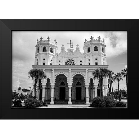 St. Mary Cathedral Basilica Galveston-Texas Black Modern Wood Framed Art Print by Texas Picture Archive