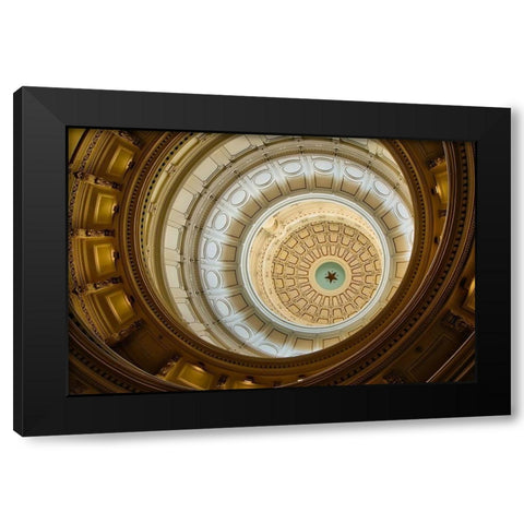 Texas State Capitol-Austin Black Modern Wood Framed Art Print by Texas Picture Archive