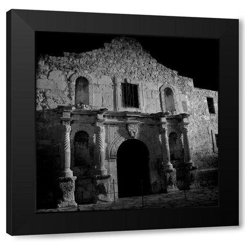 The Alamo-Texas Black Modern Wood Framed Art Print by Texas Picture Archive