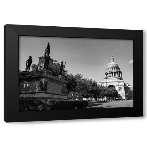 The Texas State Capitol-Austin Black Modern Wood Framed Art Print with Double Matting by Texas Picture Archive