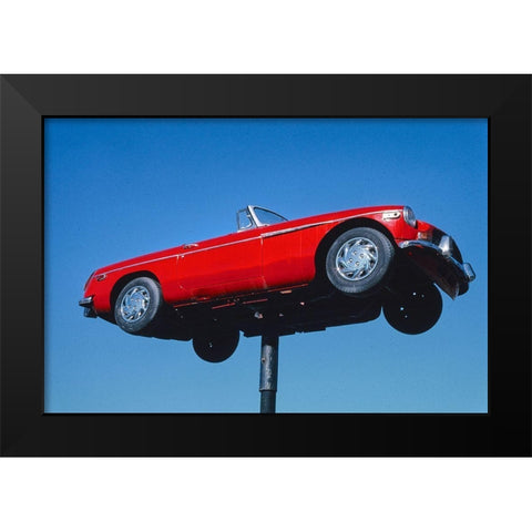 Car Sign-Clarkson-Washington Black Modern Wood Framed Art Print by Margolies, John