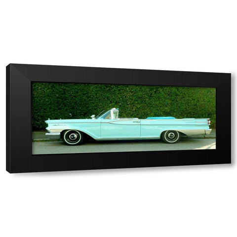 Classic Green Car Black Modern Wood Framed Art Print by Vintage Photo Archive
