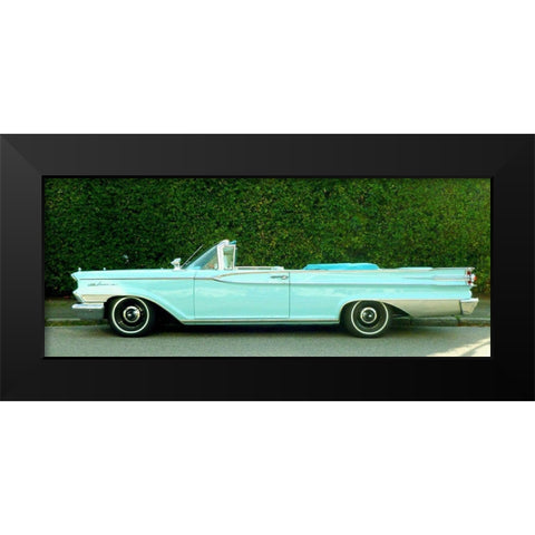 Classic Green Car Black Modern Wood Framed Art Print by Vintage Photo Archive
