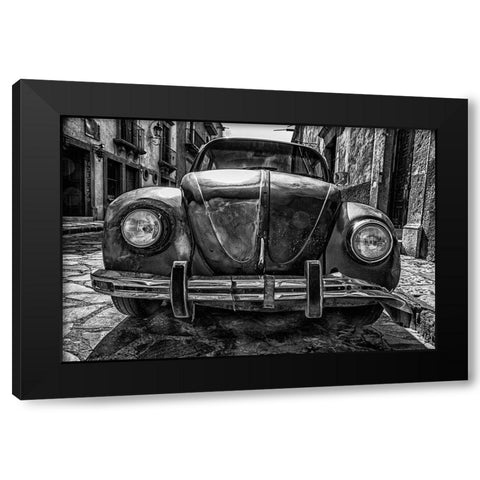 Hangin in There Black Modern Wood Framed Art Print by Vintage Photo Archive