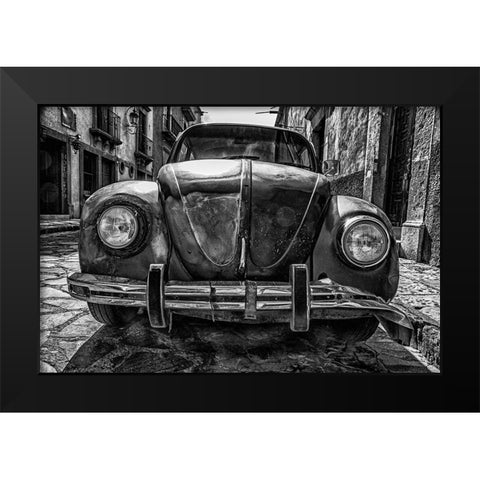 Hangin in There Black Modern Wood Framed Art Print by Vintage Photo Archive