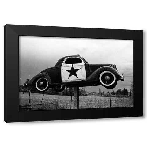 Retired Sheriff Black Modern Wood Framed Art Print by Vintage Photo Archive