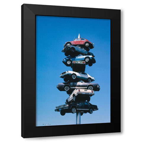Car Spindle in Berwyn-llinois Black Modern Wood Framed Art Print with Double Matting by Margolies, John