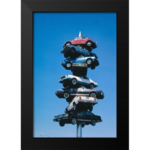 Car Spindle in Berwyn-llinois Black Modern Wood Framed Art Print by Margolies, John