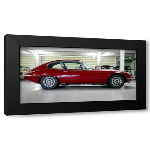 The Red Cat Black Modern Wood Framed Art Print with Double Matting by Vintage Photo Archive