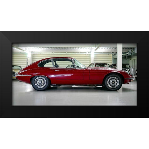 The Red Cat Black Modern Wood Framed Art Print by Vintage Photo Archive