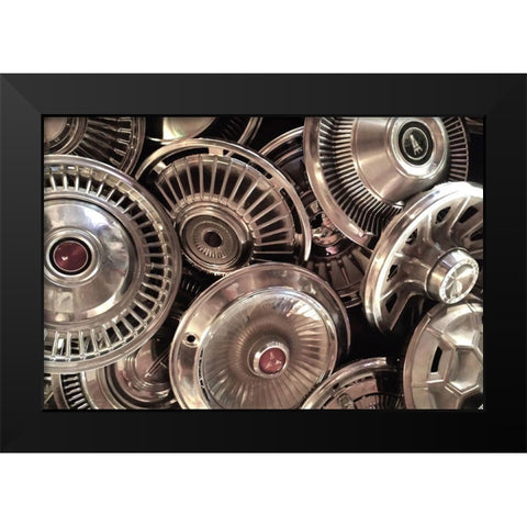 The Wheels of Time Black Modern Wood Framed Art Print by Vintage Photo Archive