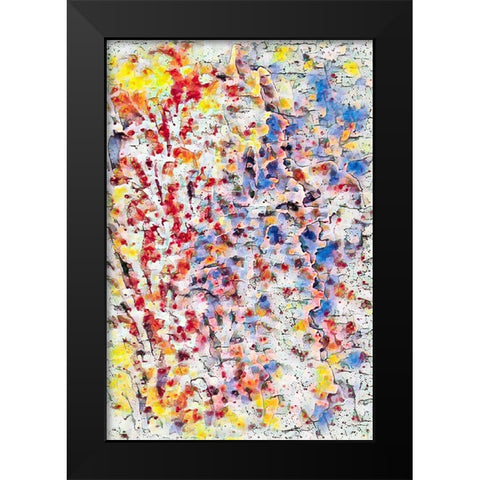 Carnival Firework Black Modern Wood Framed Art Print by Alpenglow Workshop