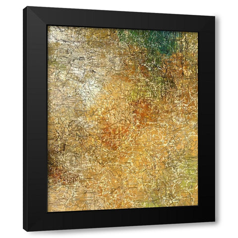 Cracked and Crumbling Black Modern Wood Framed Art Print by Alpenglow Workshop