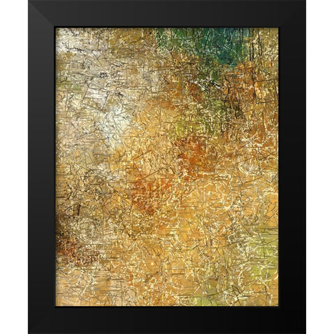 Cracked and Crumbling Black Modern Wood Framed Art Print by Alpenglow Workshop