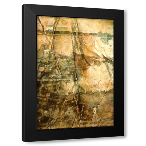 Desert Varnish Black Modern Wood Framed Art Print with Double Matting by Alpenglow Workshop