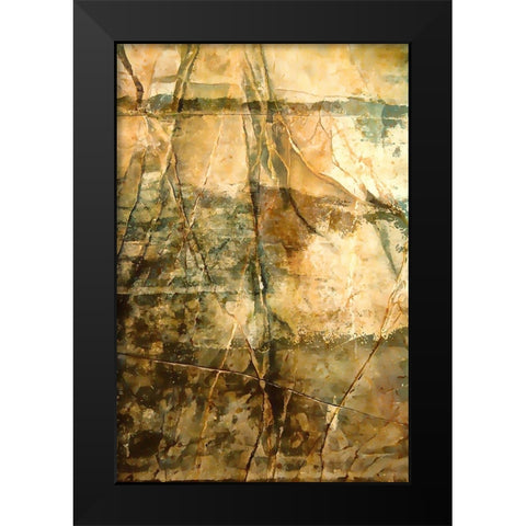 Desert Varnish Black Modern Wood Framed Art Print by Alpenglow Workshop