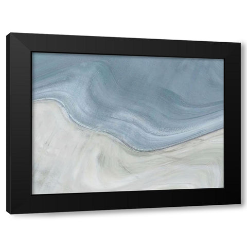 Sand and Sea Black Modern Wood Framed Art Print with Double Matting by Alpenglow Workshop