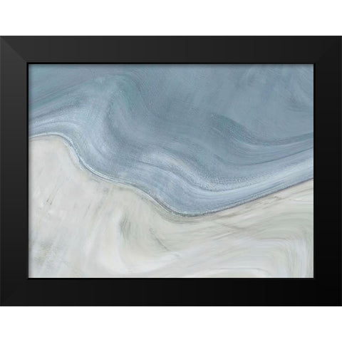 Sand and Sea Black Modern Wood Framed Art Print by Alpenglow Workshop