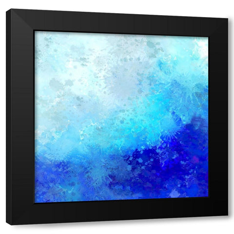 Splashing Surf Black Modern Wood Framed Art Print by Alpenglow Workshop
