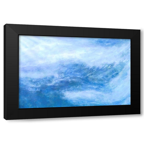 Storm Tossed Waves Black Modern Wood Framed Art Print by Alpenglow Workshop