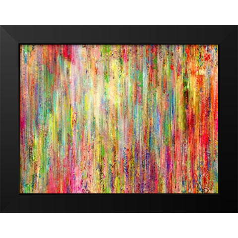 Variegated Strands Black Modern Wood Framed Art Print by Alpenglow Workshop