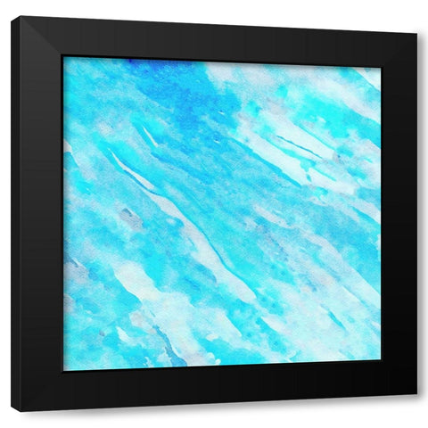 Zima Blues Black Modern Wood Framed Art Print by Alpenglow Workshop