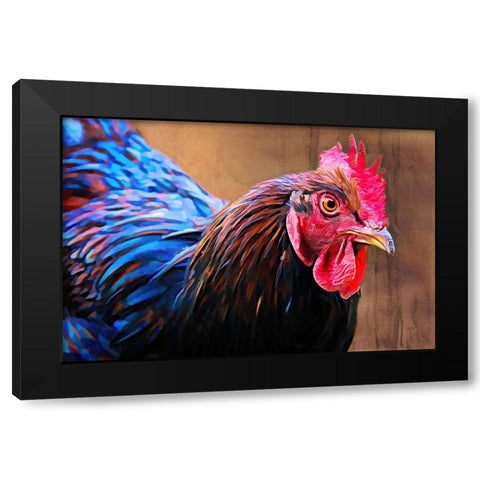 Australorp Chicken Black Modern Wood Framed Art Print by Alpenglow Workshop