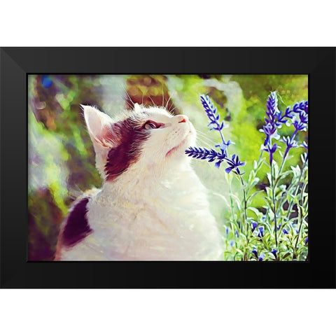 Conferring with the Flowers Black Modern Wood Framed Art Print by Alpenglow Workshop