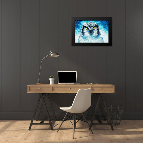 Hunter of the North Black Modern Wood Framed Art Print by Alpenglow Workshop