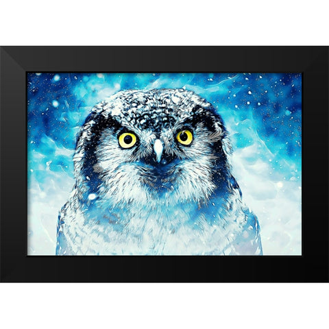 Hunter of the North Black Modern Wood Framed Art Print by Alpenglow Workshop
