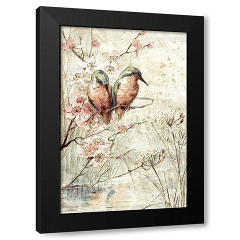 Kingfishers Black Modern Wood Framed Art Print by Alpenglow Workshop