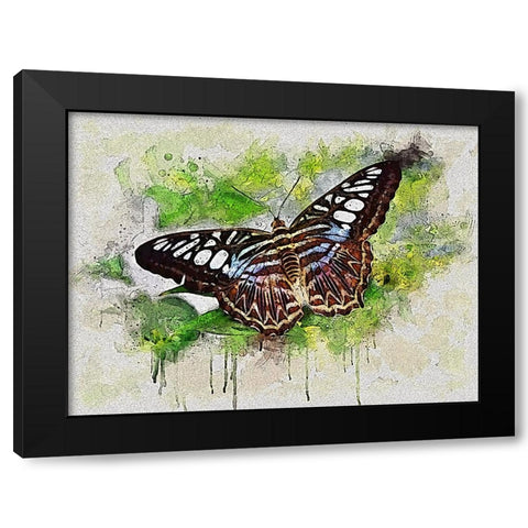 Outstretched Wings Black Modern Wood Framed Art Print with Double Matting by Alpenglow Workshop