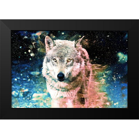 Time Traveler Black Modern Wood Framed Art Print by Alpenglow Workshop