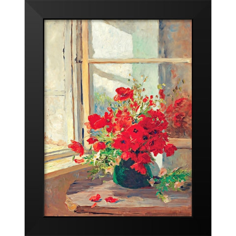 Bouquet of Poppies Black Modern Wood Framed Art Print by Alpenglow Workshop