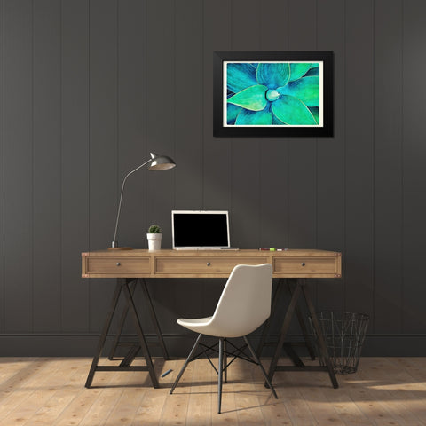 Viridian Starburst Black Modern Wood Framed Art Print by Alpenglow Workshop