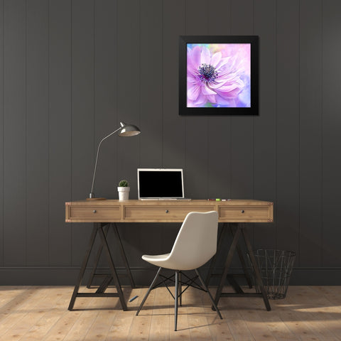 Wispy Purple Anemone Black Modern Wood Framed Art Print by Alpenglow Workshop