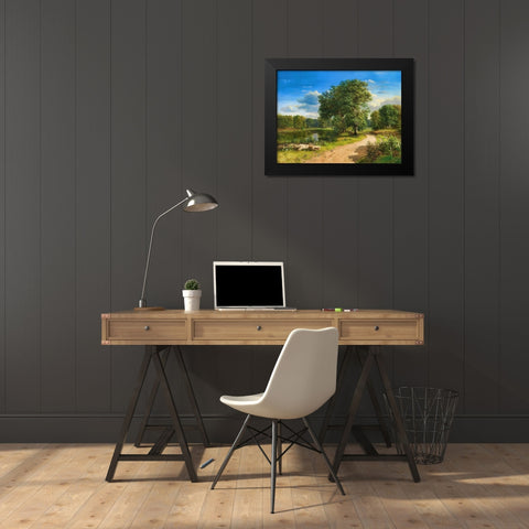 Fine Summer Day Black Modern Wood Framed Art Print by Alpenglow Workshop