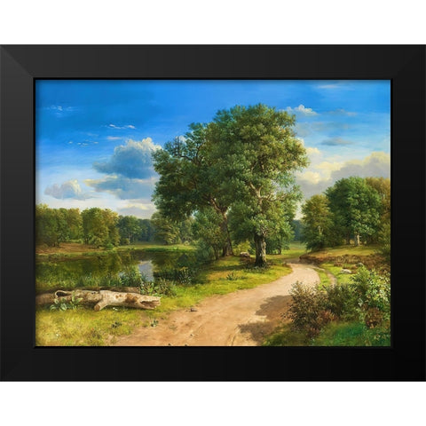 Fine Summer Day Black Modern Wood Framed Art Print by Alpenglow Workshop